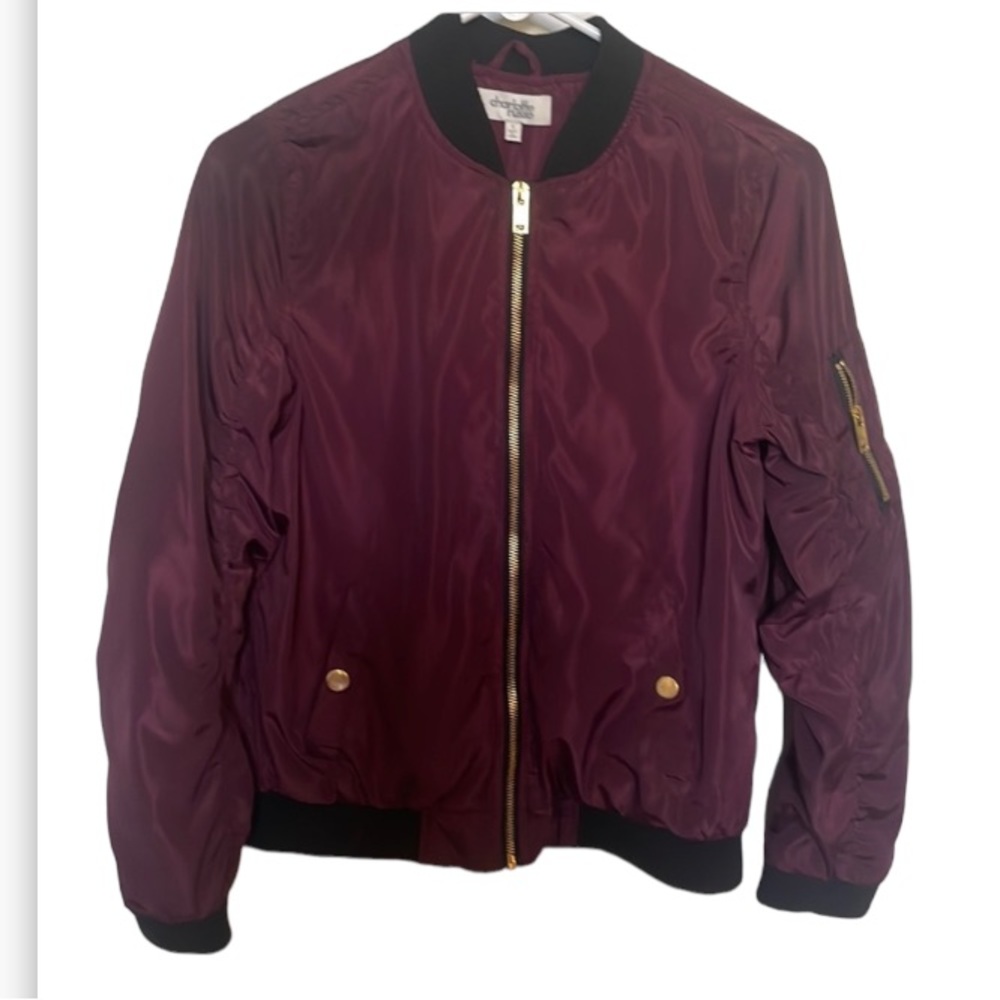 PURPLE PLUM BOMBER JACKET FROM CHARLOTTE RUSSE SIZE SMALL
